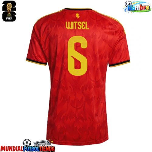 Camiseta Bélgica Axel Witsel #6 Primera Equipación Replica Mundial 2026 mangas cortas